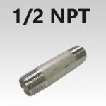 1/2 NPT Type 316 Stainless Pipe Nipples